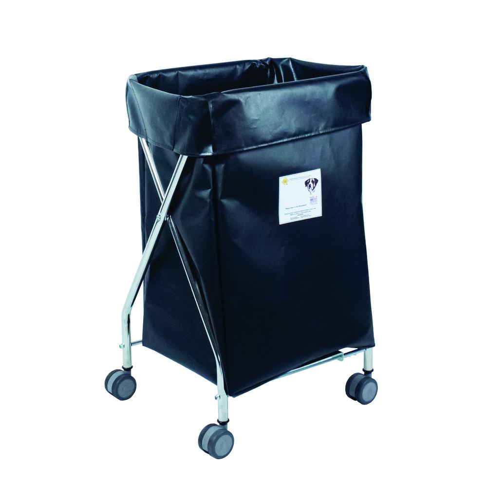 Wide Collapsible Hamper with Black Vinyl Bag, 6 Bushel Capacity