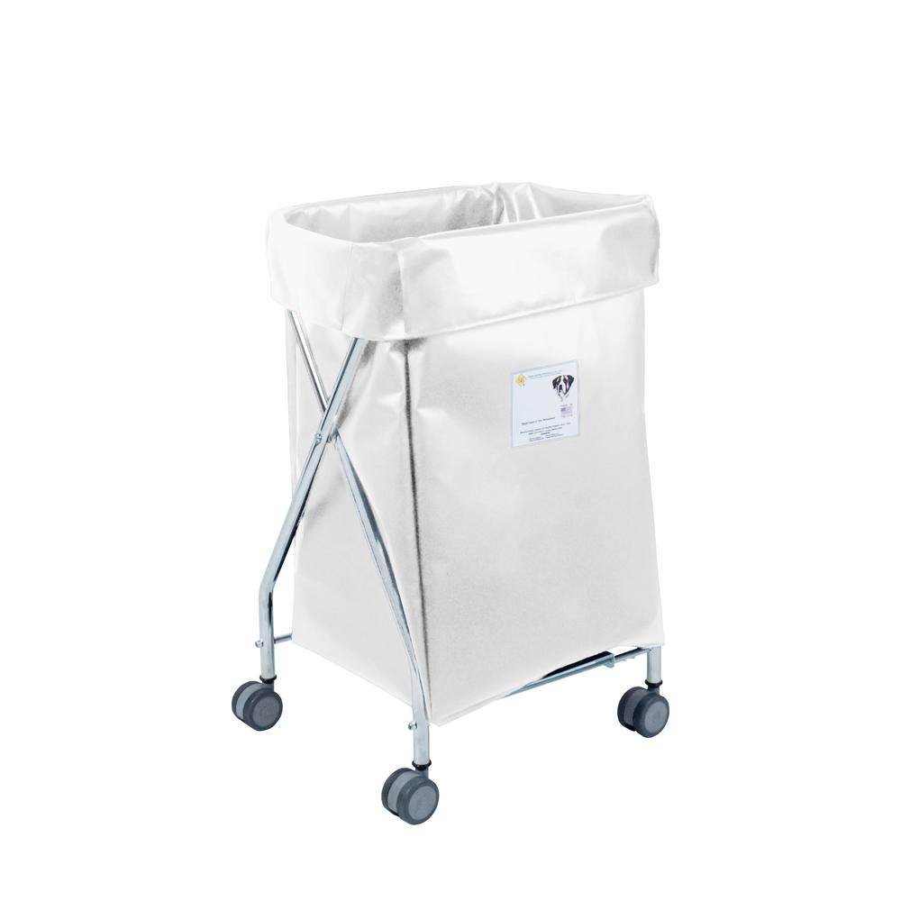 Wide Collapsible Hamper with White Vinyl Bag, 6 Bushel Capacity