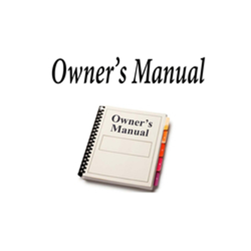 OWNERS MANUAL FOR RCI9000