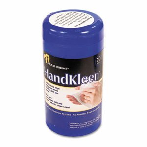 HandKleen Premoistened Wipes, Cloth, 5 1/2 x 6 1/2, 70/Tub