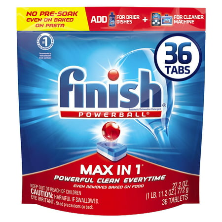 Powerball Classic Dishwasher Tabs, Fresh Scent, 36/Pack