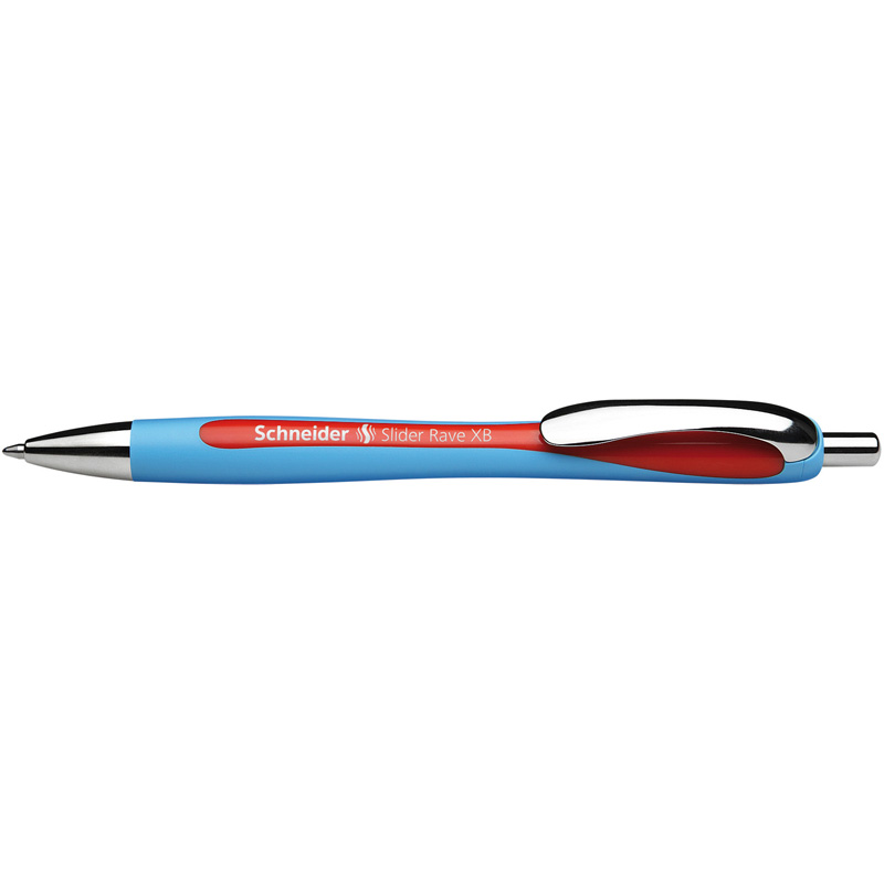 Rave Retractable Ballpoint Pen, ViscoGlide Ink, 1.4 mm, Red