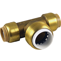 UIP363A 1/2 In. Brass Slip Tee