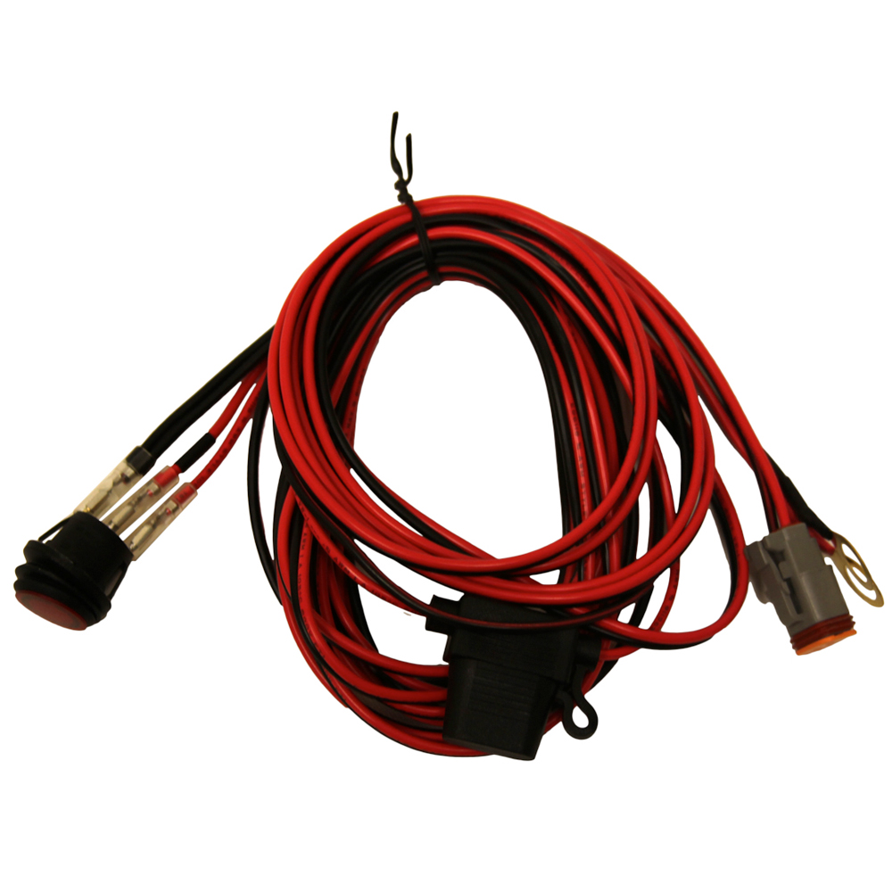 RIGID Wire Harness, Fits 4-6 Inch E-Series, 6-10Inch SR-Series, Single Unit Pods