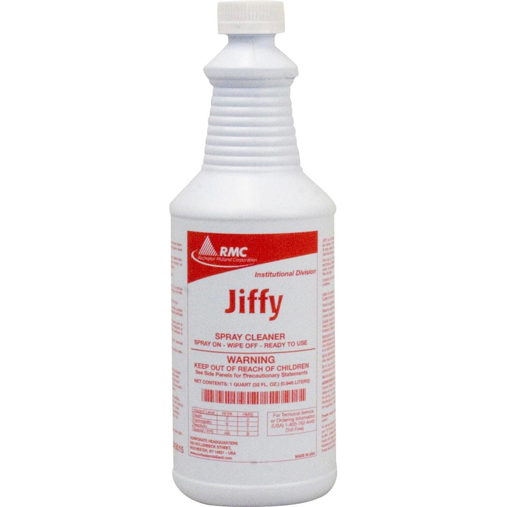 RMC Jiffy Spray Cleaner - Liquid - 32 fl oz (1 quart) - 12 / Carton - Yellow