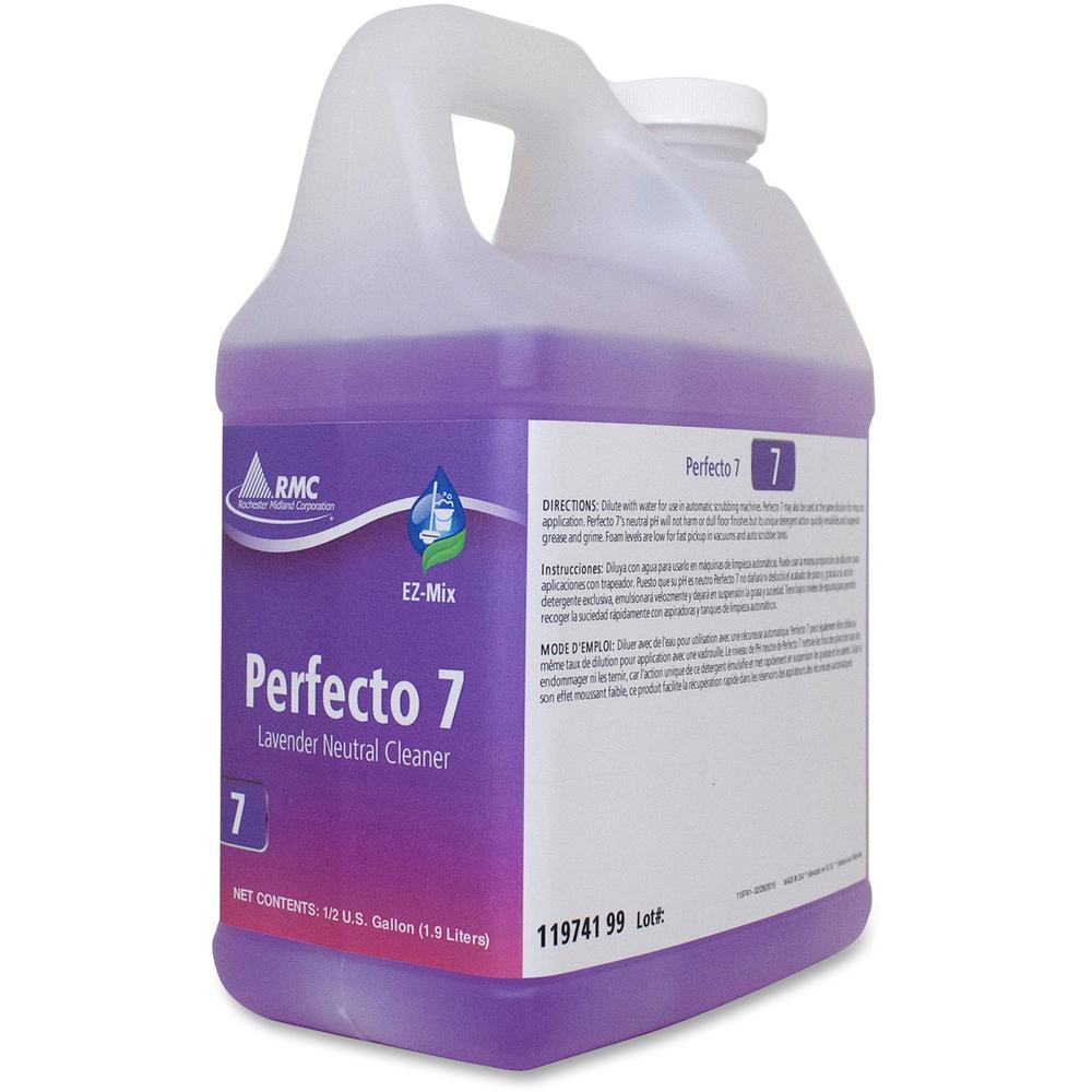 RMC Perfecto 7 Lavendar Cleaner - Concentrate Liquid - 64.2 fl oz (2 quart) - Lavender Scent - 4 / Carton - Purple