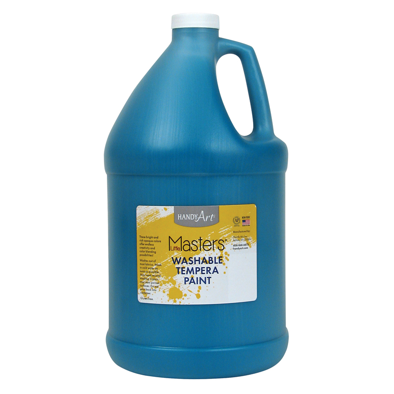 Little Masters Washable Tempera Paint, Turquoise, Gallon