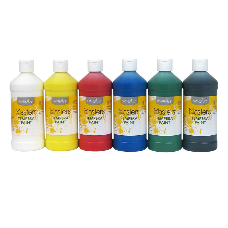 Little Masters Tempera Paint, Pint, 6-Color Kit