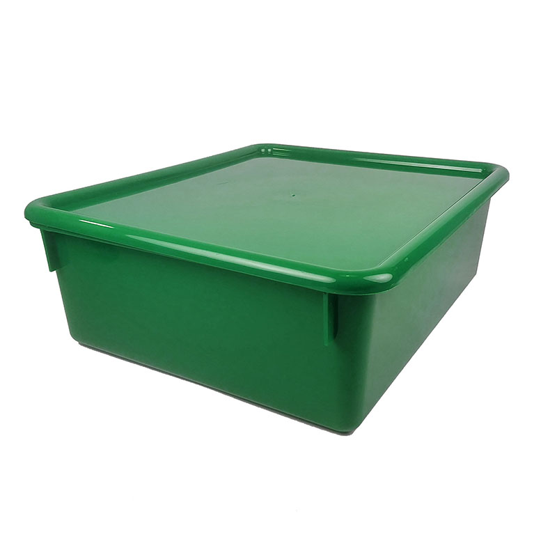 Double Stowaway Tray with Lid, Green