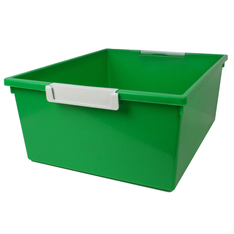 Tattle Tray with Label Holder, 12 QT, Green