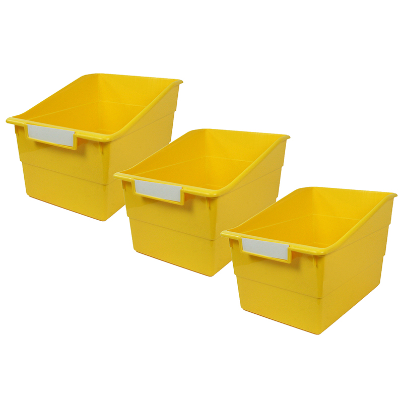 Tattle Wide Shelf File, Yellow, Pack of 3
