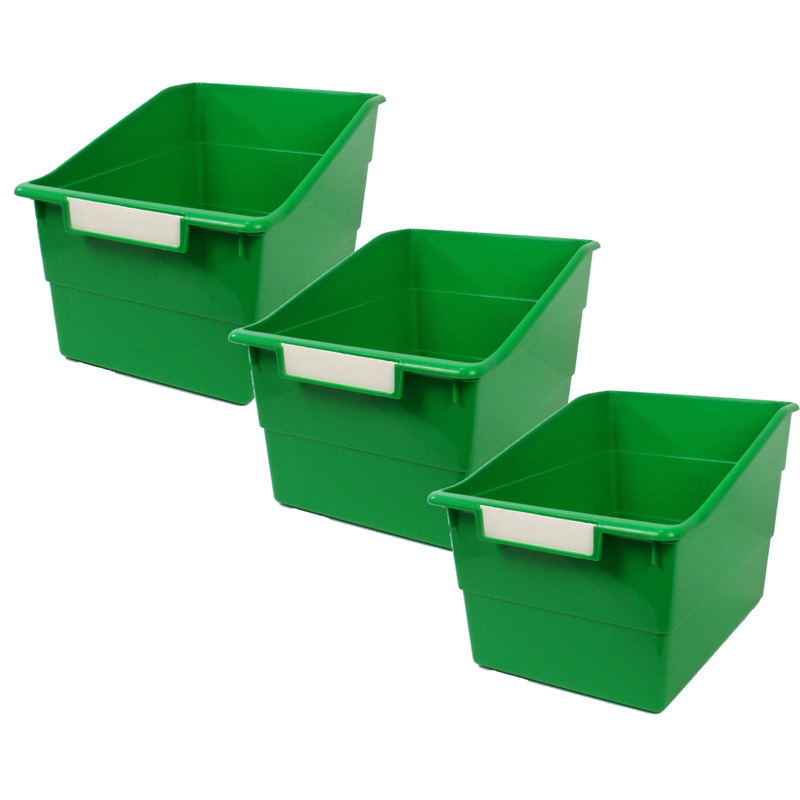Tattle Wide Shelf File, Green, Pack of 3