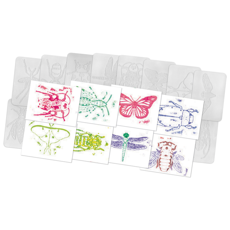 Rubbing Plates, Insects, Pack of 16