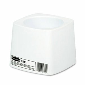 Holder for Toilet Bowl Brush, White Plastic