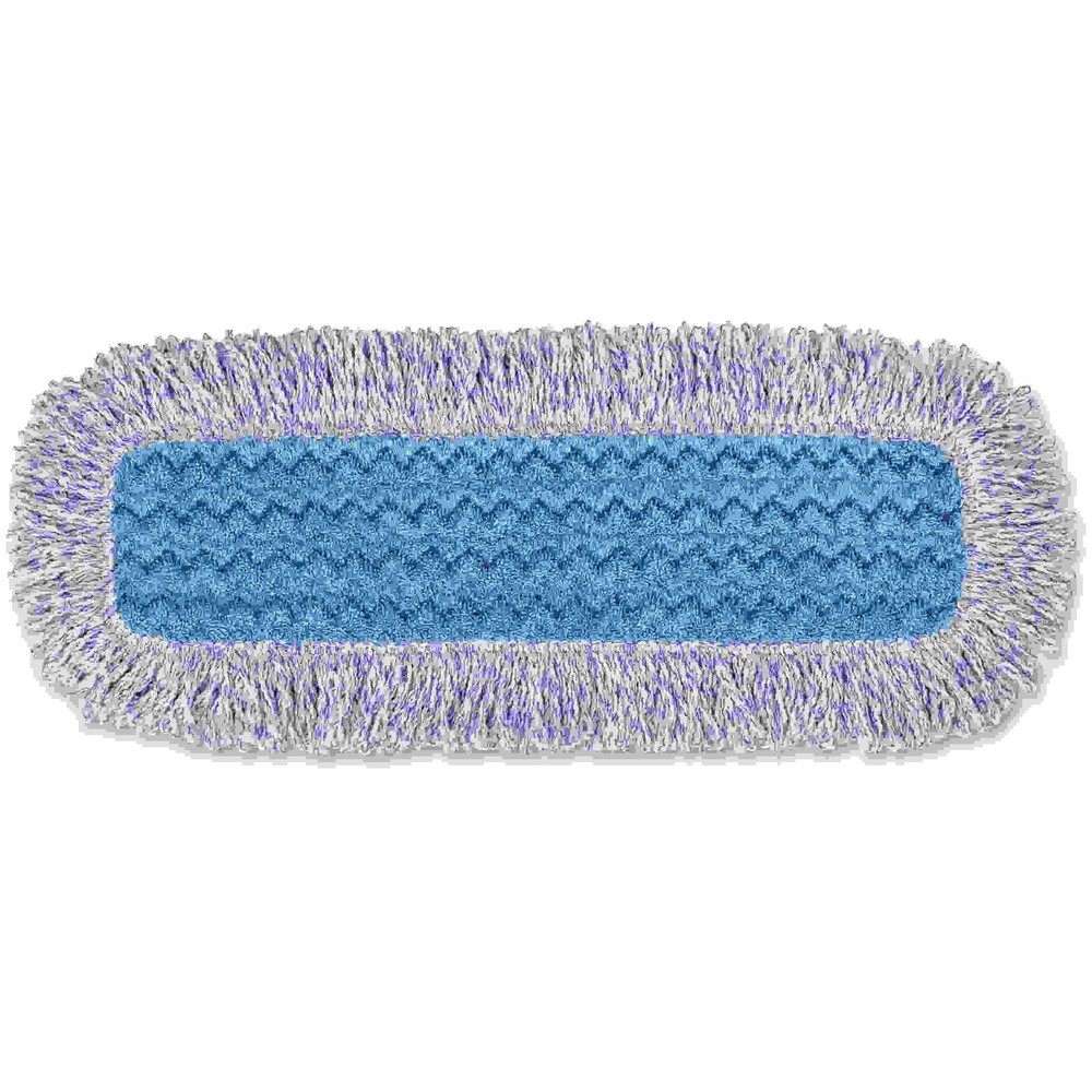 High Absorbency Mop Pad, Nylon/Polyester Microfiber, 18" Long, Blue