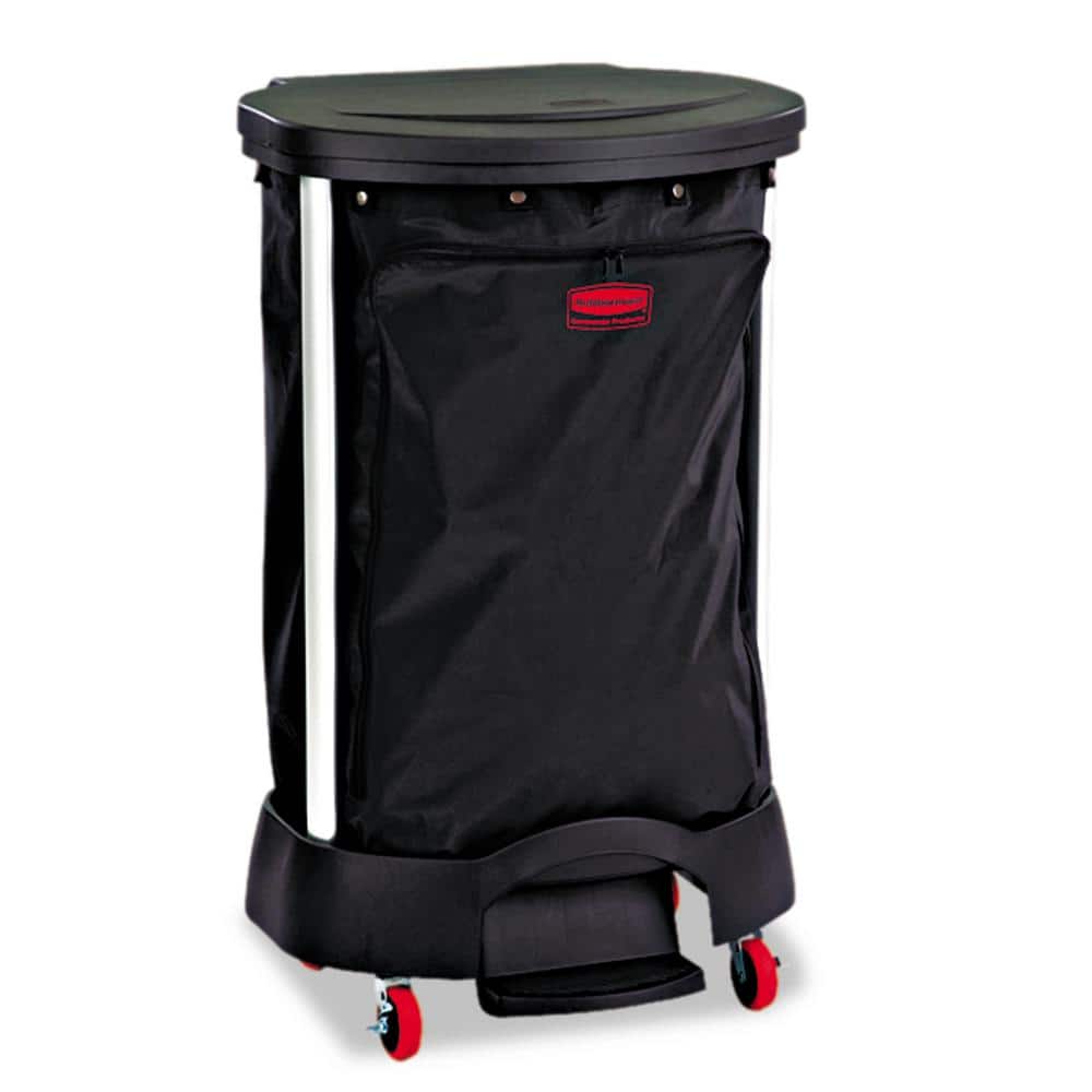 Premium Step-On Linen Hamper Bag, 13 3/8w x 19 7/8d x 29 1/4h, Nylon, Black