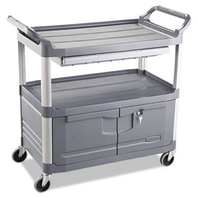 Xtra Instrument Cart, 300-lb Cap, Three-Shelf, 20w x 40-5/8d x 37-4/5h, Gray