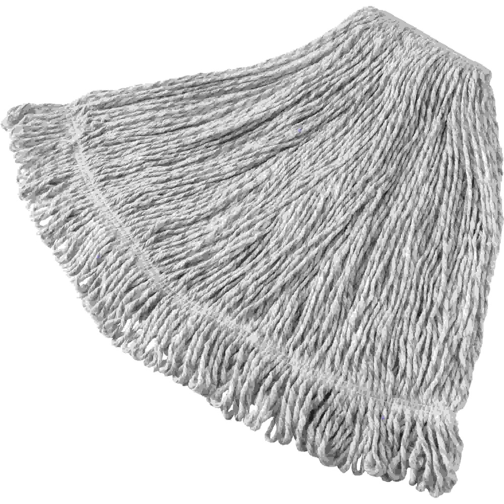 Web Foot Finish Mop, Cotton/Synthetic, White, Large, 1" White Headband
