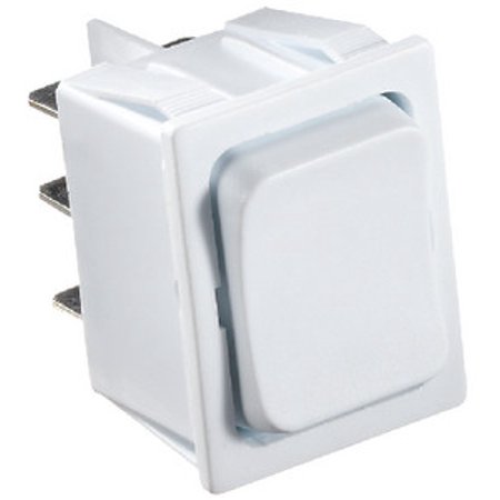 White Rocker Switch, 5 A, Momentary On/Off Momentary On - Dpdt - Cut-Out .872In
