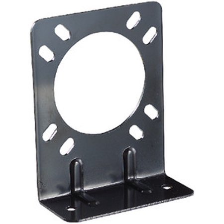 7-WAY RV SOCKET MOUNTING BRACKET W/BLACK COATING