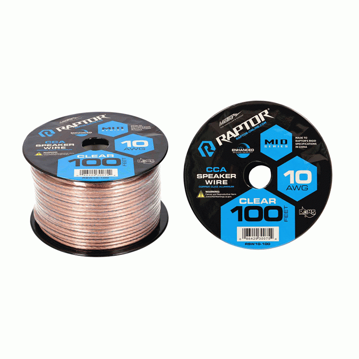 Speaker Wire 10GA Clear 100ft Vice Serie