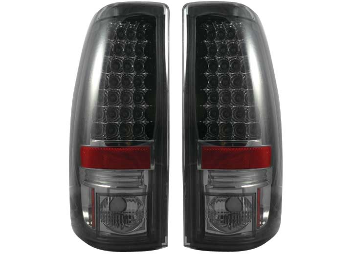 99-06 GM SILVERADO/SIERRA LED TAILLIGHTS SMOKE LENS DRIVER/PASSENGER