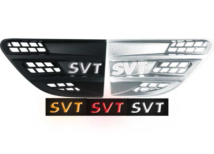 09-14 F150 SVT RAPTOR EL ILLUMINATED EMBLEMS BLACK CHROME