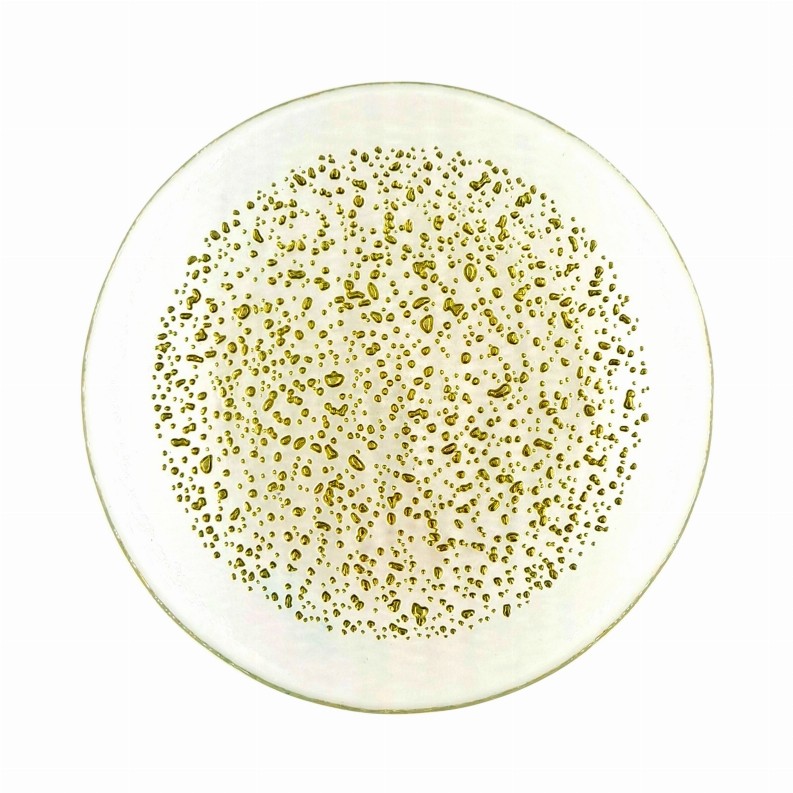 ISLA Glass Plate - 7" Canape Plate Clear/Gold