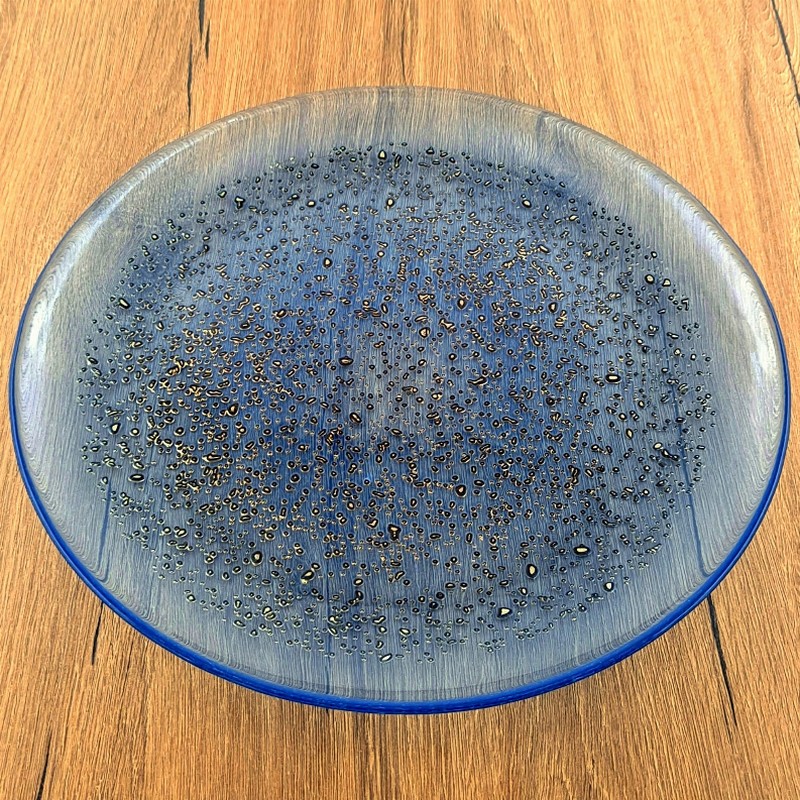 ISLA Glass Plate - 11" Dinner Plate Indigo/Bronze