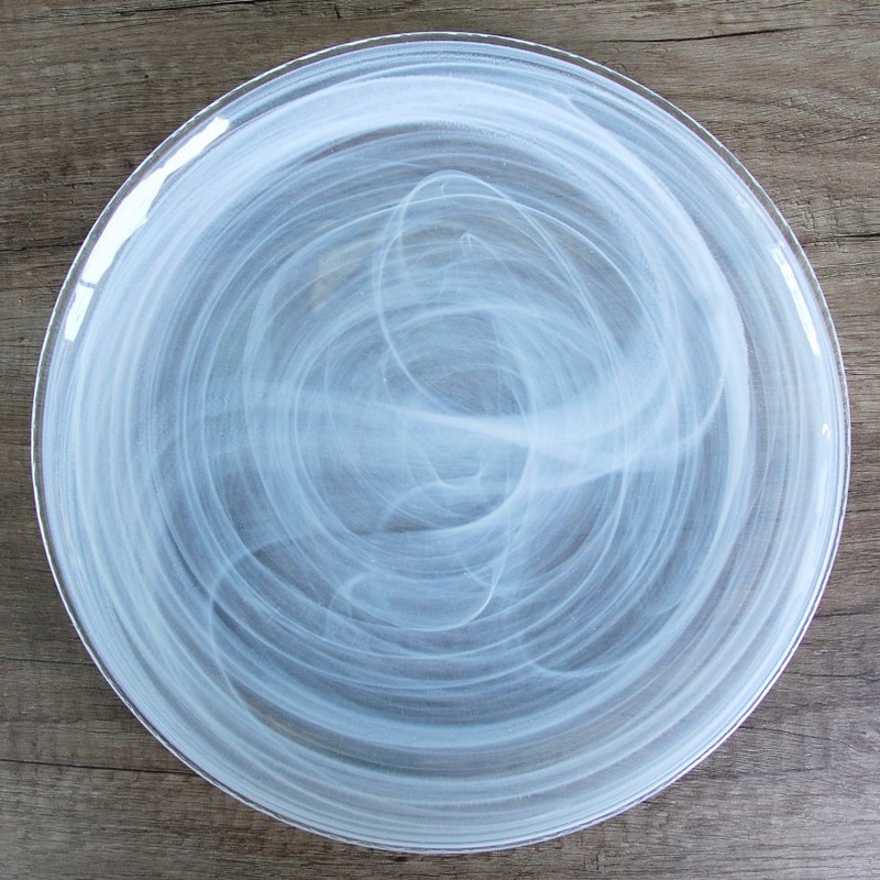 NUAGE Glass Plate - 11" Dinner Plate Ivory