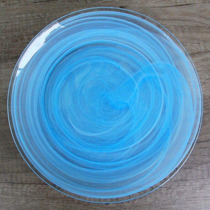 NUAGE Glass Plate - 11" Dinner Plate Aqua