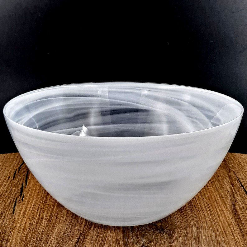 NUAGE Glass Serving Bowl - 10" Ivory