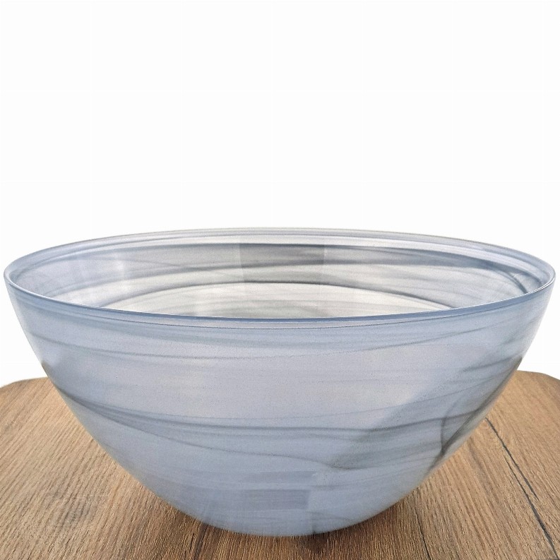 NUAGE Glass Serving Bowl - 12" Graphite