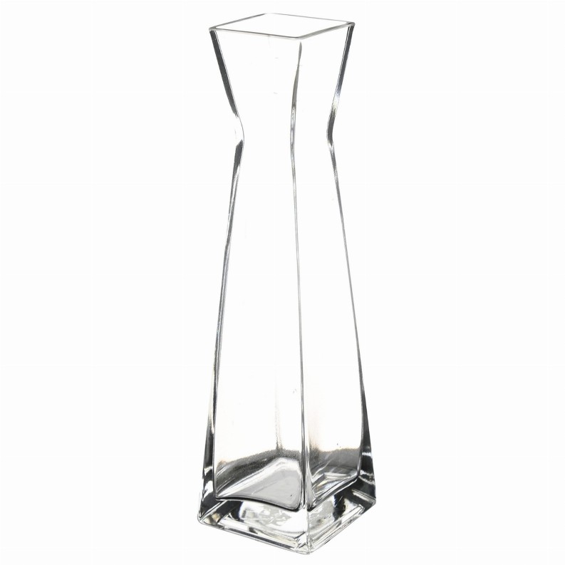 VERRE Clear Glass 12" Square Vase