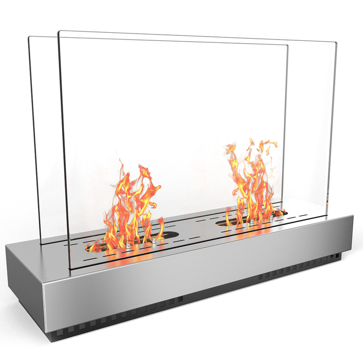 Regal Flame Delano Ventless Free Standing Bio Ethanol Fireplace Can Be Used as a Indoor, Outdoor, Gas Log Inserts, Vent Free, El