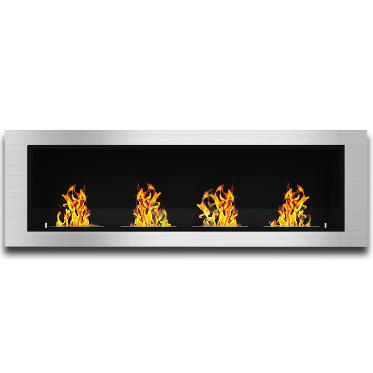 Regal Flame Lenox 54 Inch Ventless Built In Recessed Bio Ethanol Wall Mounted Fireplace