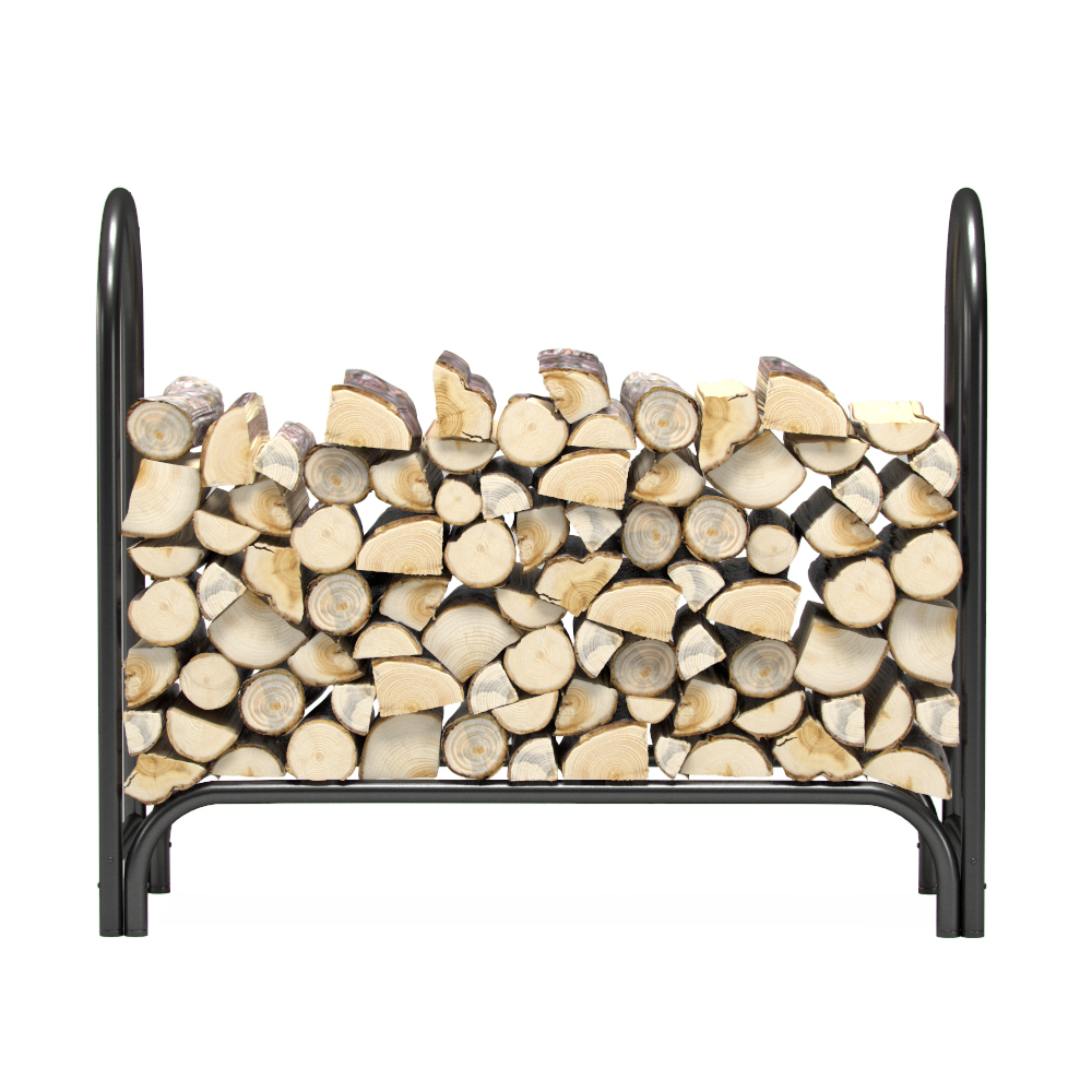 Regal Flame 28" Heavy Duty Firewood Shelter Log Rack for Fireplaces and Fire Pits to Enjoy a Real Fire or Complement Vent-Free