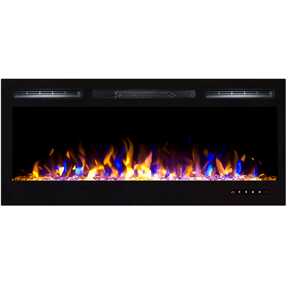 Regal Flame Lexington 35" Crystal Built in Wall Ventless Heater Recessed Wall Mounted Electric Fireplace Better than Wood Firepl