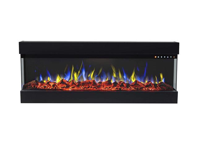 Regal Flame 50" Spectrum Modern Linear Electric 3 Sided Wall Mounted Built-in Recessed Fireplace
