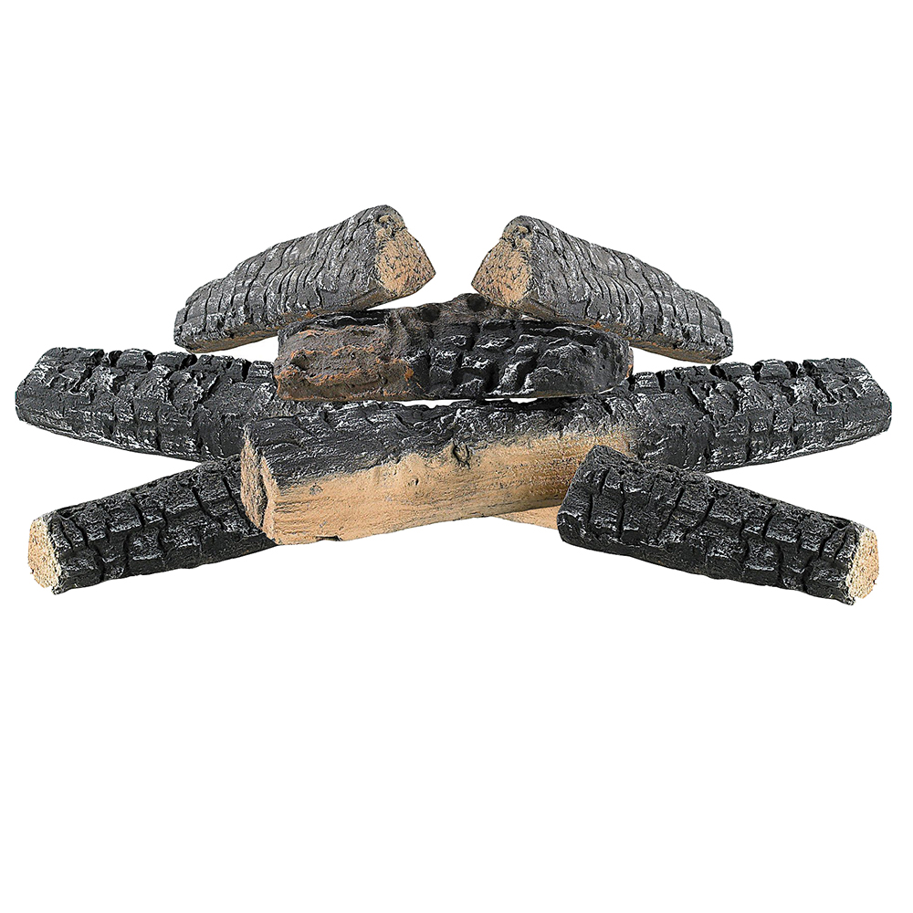 Regal Flame 18 Piece Petite Set of Ceramic Wood Gas Fireplace Logs Logs for All Types of Indoor, Gas Inserts, Ventless & Vent Fr