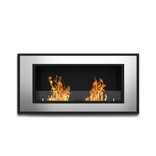 Moda Flame Lugo 47 Inch Ventless Built In Recessed Bio Ethanol Wall Mounted Fireplace
