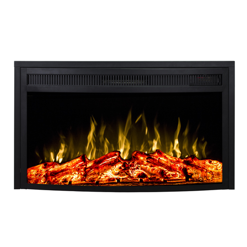 Moda Flame 28 Inch Curved Ventless Heater Electric Fireplace Insert