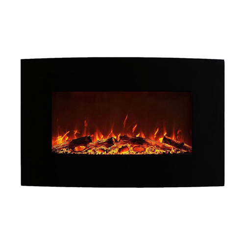 Gibson Living Chelsea 35" Log Ventless Heater Electric Wall Mounted Fireplace Better than Wood Fireplaces, Gas Logs, Fireplace I