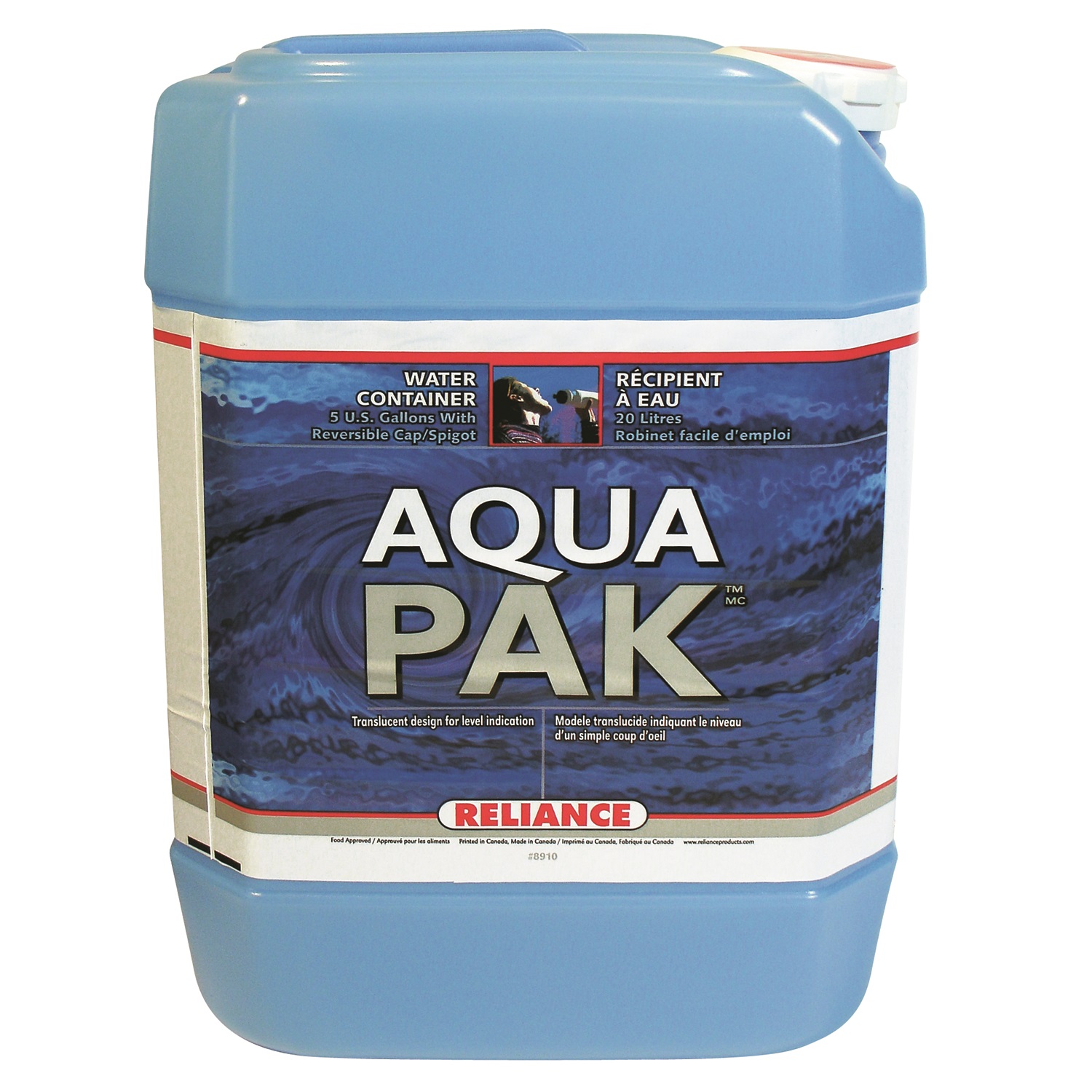 Reliance Water-Pak Water Container 5 Gallon