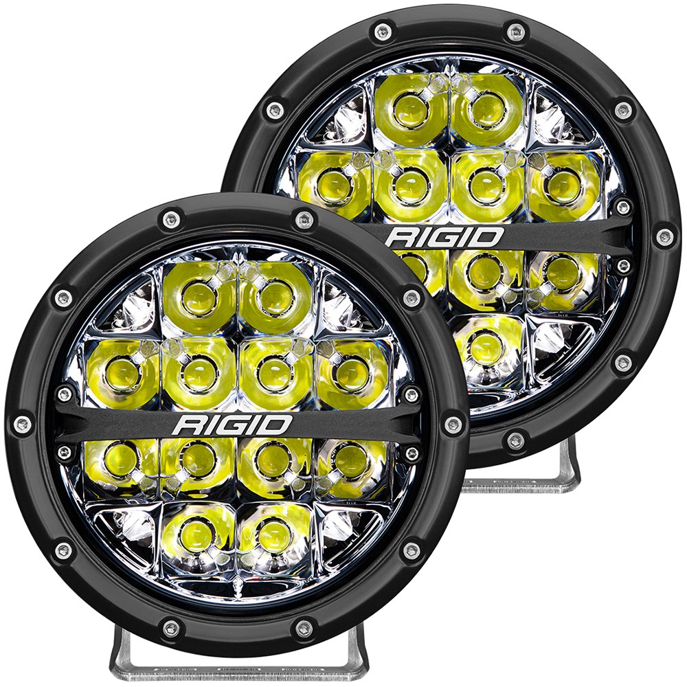 360-SERIES 6 INCH LED OFF-ROAD SPOT BEAM WHT BACKLIGHT PAIR