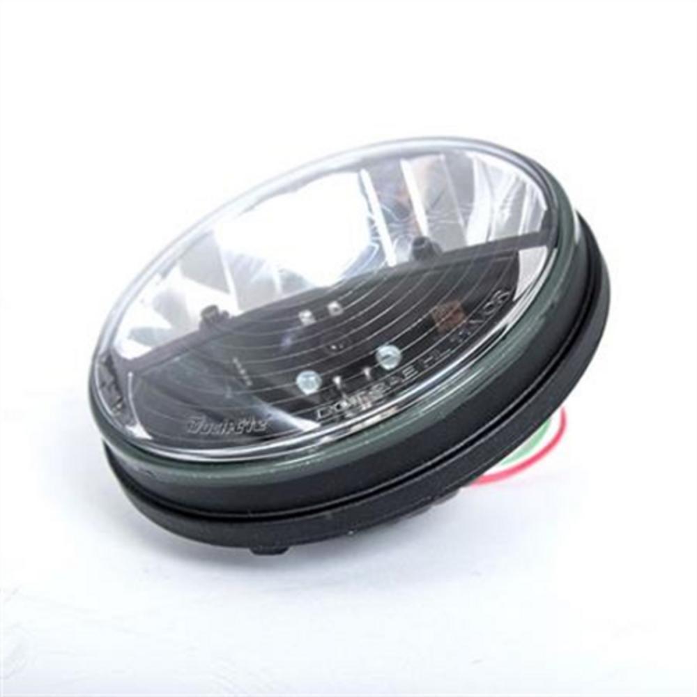 7IN ROUND HEATED HEADLIGHT W/H13 H4 ADAPTOR SET/2 DRIVER/PASSENGER