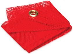 Rp 18 in. X18 in. Red Mesh Flag W/Grommet