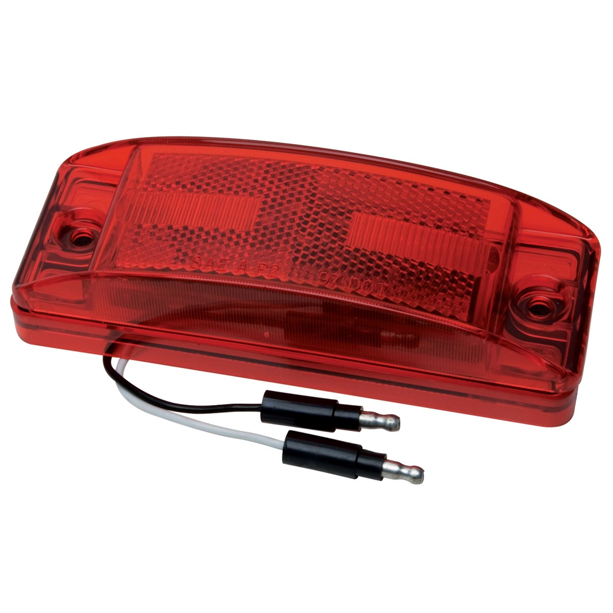 8 LED MARKER LT W/RECT.LENS/RED/6 .in X2