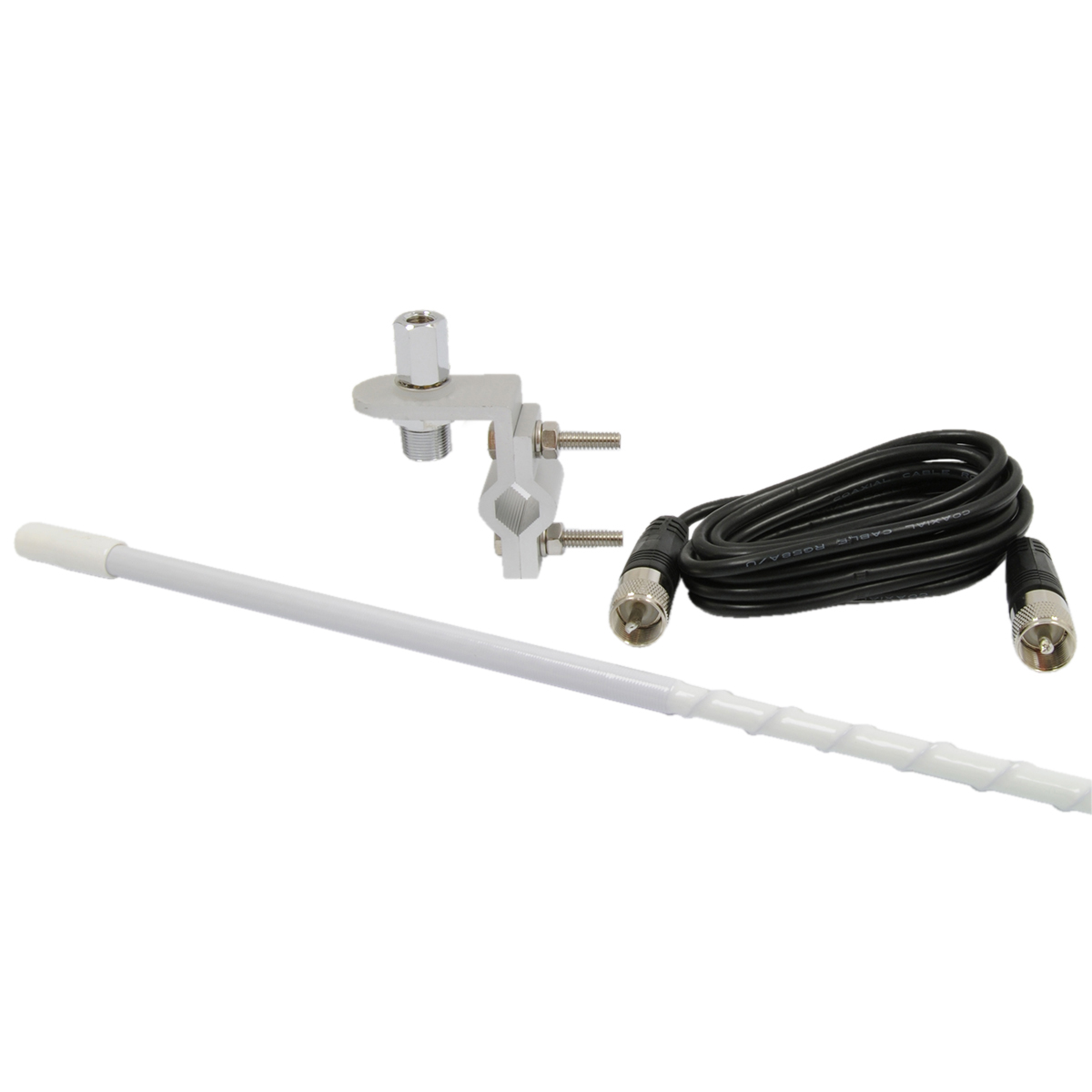 3ft CB Antenna Kit w/ 9ft Cable White