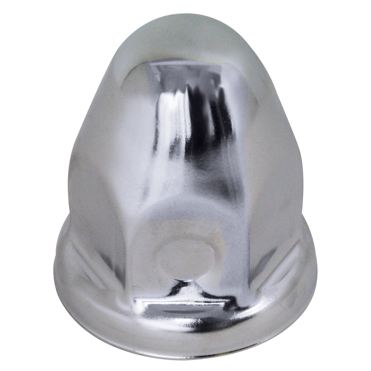 RoadPro  W-012XLF Lug Nut Cover for Semi Trucks 1.5-Inch X 2-Inch Push-On Bullet Flanged Lugnut Cover Chrome Plated